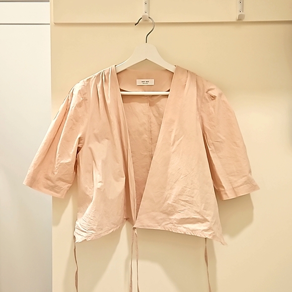 Vintage Blush Pink Wraparound Top - Picture 2 of 4